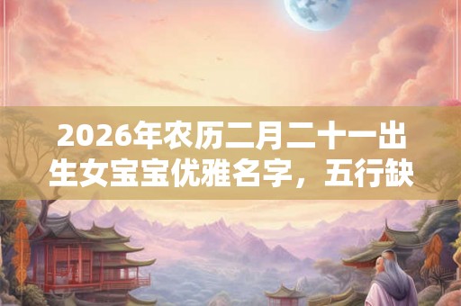 2026年农历二月二十一出生女宝宝优雅名字，五行缺什么？