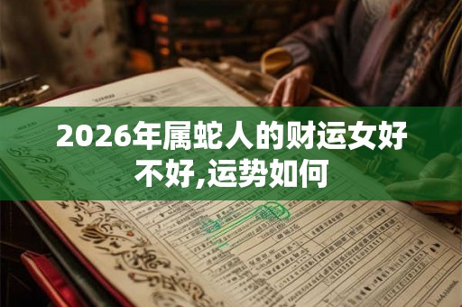 2026年属蛇人的财运女好不好,运势如何 2026年属蛇人的财运女好不好,运势如何