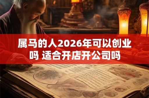 属马的人2026年可以创业吗 适合开店开公司吗 属马的人2026年可以创业吗 适合开店开公司吗