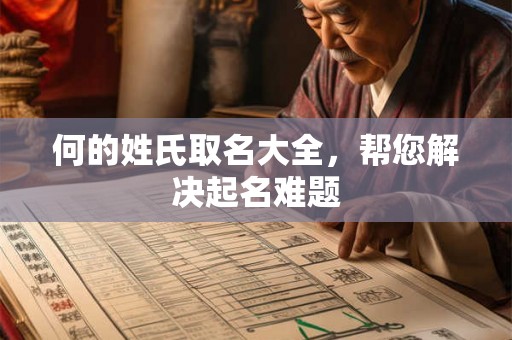 何的姓氏取名大全，帮您解决起名难题