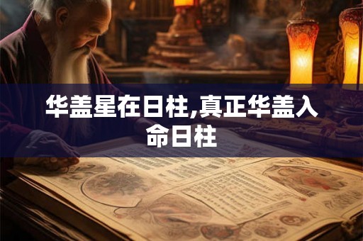 华盖星在日柱,真正华盖入命日柱