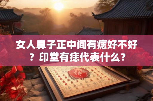 女人鼻子正中间有痣好不好?印堂有痣代表什么? 女人鼻子正中间有痣好不好?印堂有痣代表什么?