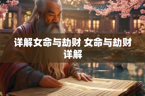 详解女命与劫财 女命与劫财详解