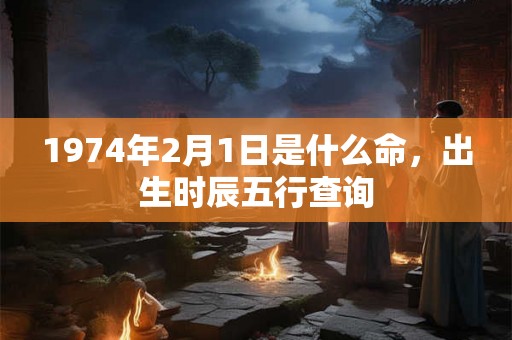 1974年2月1日是什么命，出生时辰五行查询