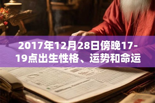 2017年12月28日傍晚17-19点出生性格、运势和命运 2017年12月28日傍晚17-19点出生性格、运势和命运