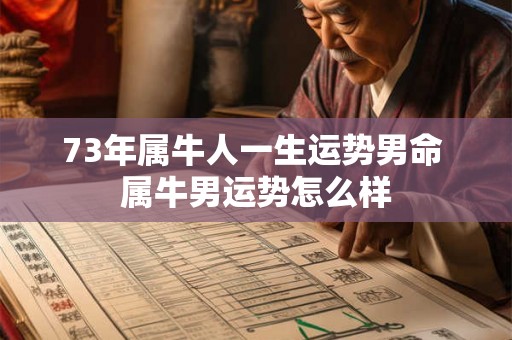 73年属牛人一生运势男命 属牛男运势怎么样