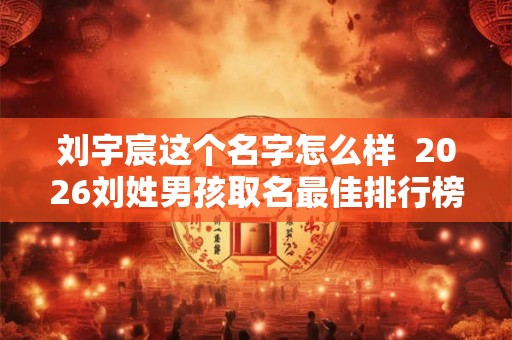 刘宇宸这个名字怎么样  2026刘姓男孩取名最佳排行榜
