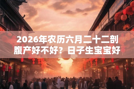 2026年农历六月二十二剖腹产好不好？日子生宝宝好吗？