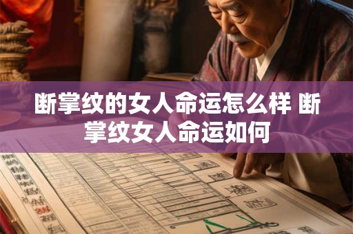 断掌纹的女人命运怎么样 断掌纹女人命运如何
