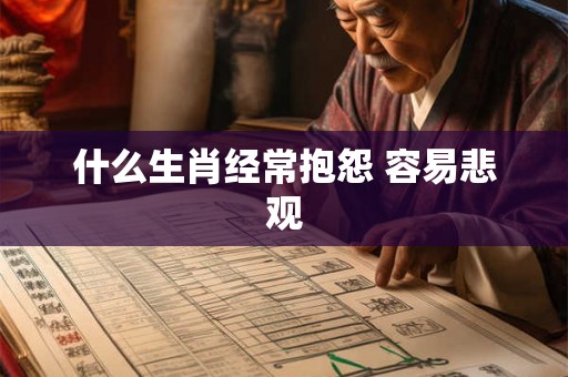 什么生肖经常抱怨 容易悲观