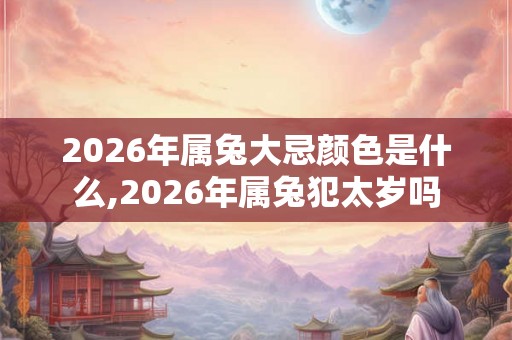 2026年属兔大忌颜色是什么,2026年属兔犯太岁吗