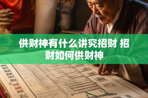 供财神有什么讲究招财 招财如何供财神