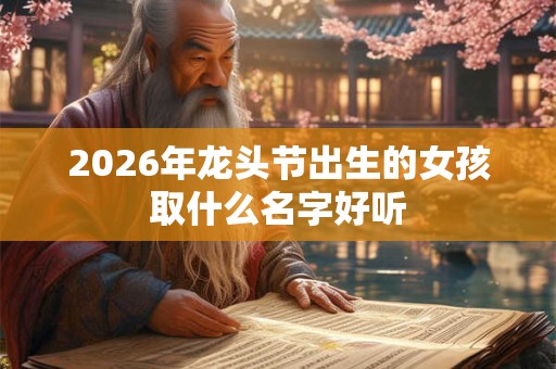 2026年龙头节出生的女孩取什么名字好听