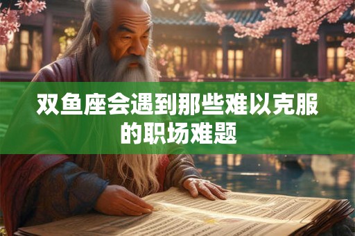 双鱼座会遇到那些难以克服的职场难题