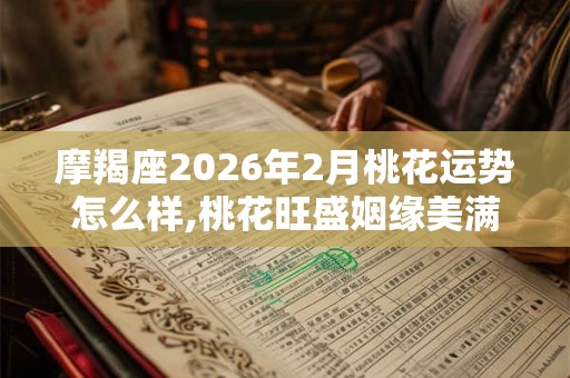 摩羯座2026年2月桃花运势怎么样,桃花旺盛姻缘美满