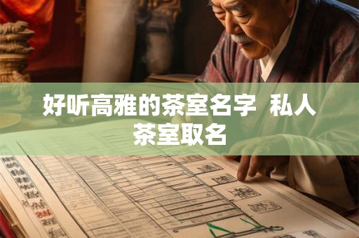 好听高雅的茶室名字  私人茶室取名