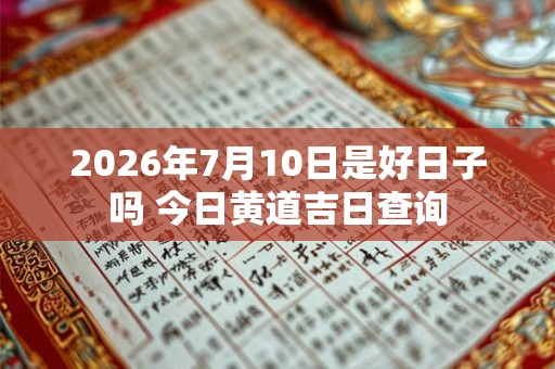 2026年7月10日是好日子吗 今日黄道吉日查询 2026年7月10日是好日子吗 今日黄道吉日查询