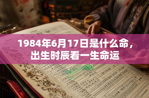 1984年6月17日是什么命，出生时辰看一生命运