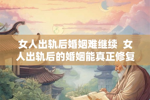 女人出轨后婚姻难继续  女人出轨后的婚姻能真正修复吗