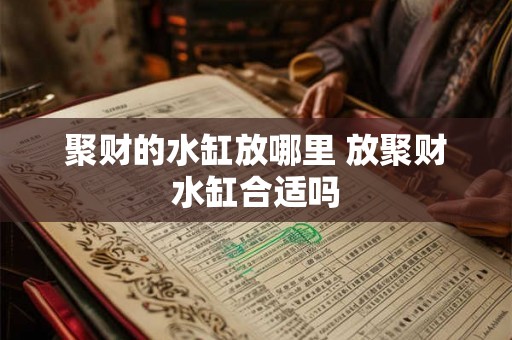 聚财的水缸放哪里 放聚财水缸合适吗