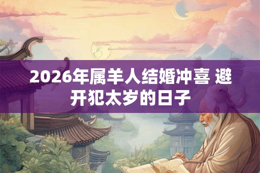2026年属羊人结婚冲喜 避开犯太岁的日子