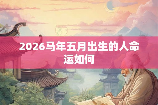 2026马年五月出生的人命运如何