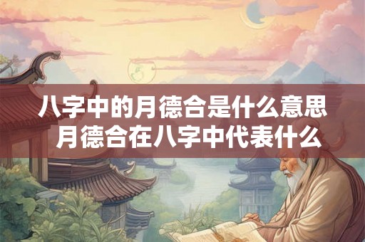 八字中的月德合是什么意思 月德合在八字中代表什么 八字中的月德合是什么意思 月德合在八字中代表什么