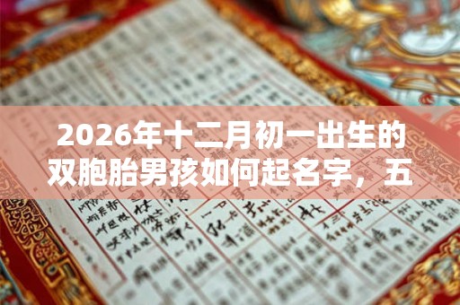 2026年十二月初一出生的双胞胎男孩如何起名字，五行属什么？