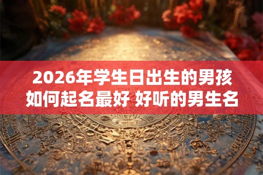 2026年学生日出生的男孩如何起名最好 好听的男生名字