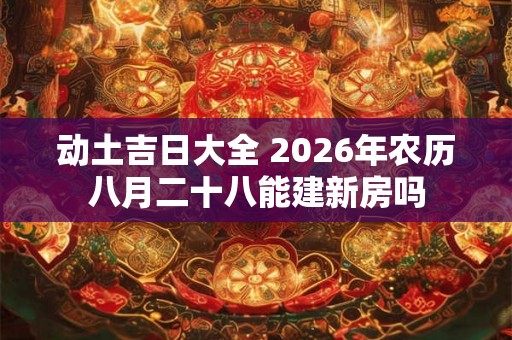 动土吉日大全 2026年农历八月二十八能建新房吗