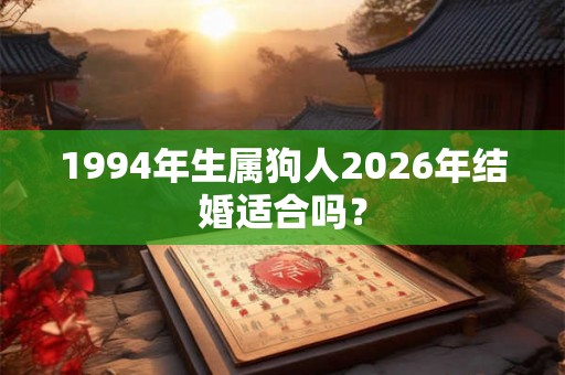 1994年生属狗人2026年结婚适合吗？
