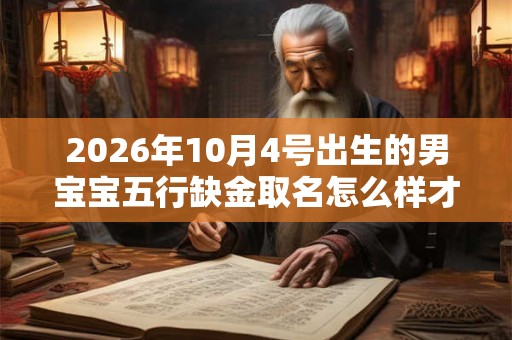 2026年10月4号出生的男宝宝五行缺金取名怎么样才好