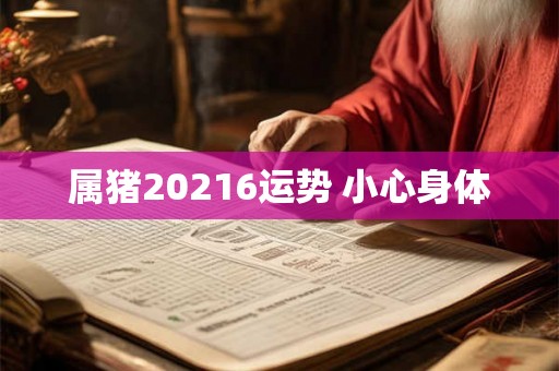 属猪20216运势 小心身体