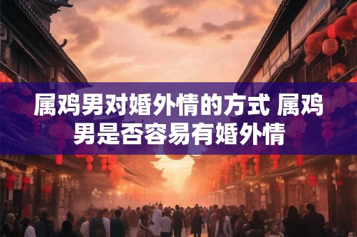 属鸡男对婚外情的方式 属鸡男是否容易有婚外情
