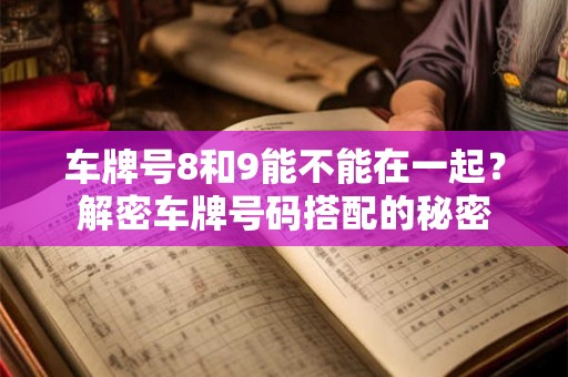 车牌号8和9能不能在一起？解密车牌号码搭配的秘密