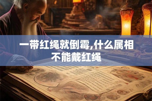 一带红绳就倒霉,什么属相不能戴红绳