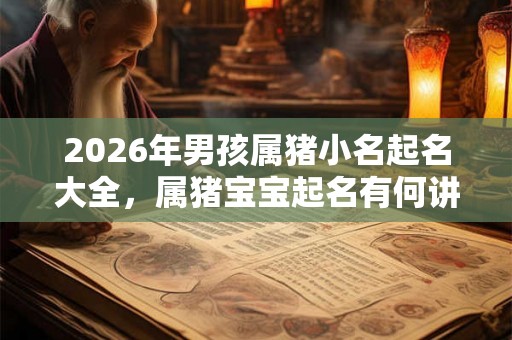 2026年男孩属猪小名起名大全，属猪宝宝起名有何讲究？