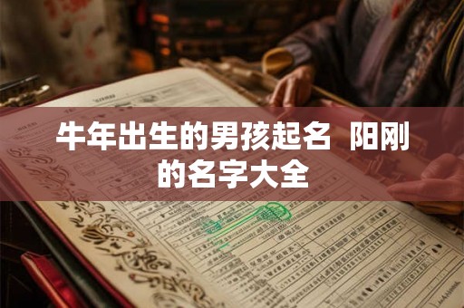 牛年出生的男孩起名  阳刚的名字大全
