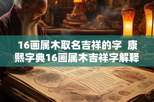 16画属木取名吉祥的字  康熙字典16画属木吉祥字解释