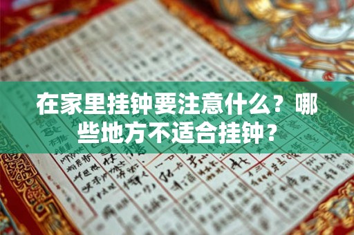 在家里挂钟要注意什么？哪些地方不适合挂钟？