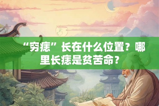 “穷痣”长在什么位置？哪里长痣是贫苦命？