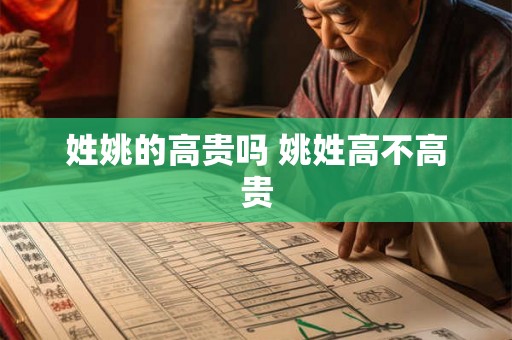 姓姚的高贵吗 姚姓高不高贵