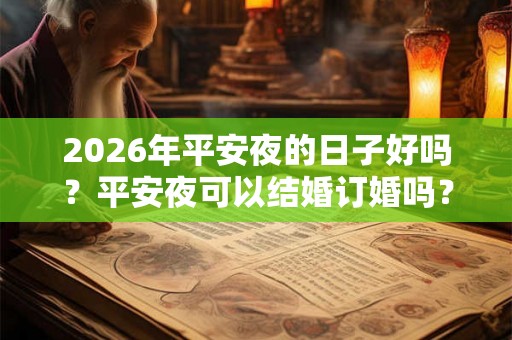 2026年平安夜的日子好吗？平安夜可以结婚订婚吗？