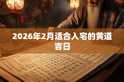 2026年2月适合入宅的黄道吉日