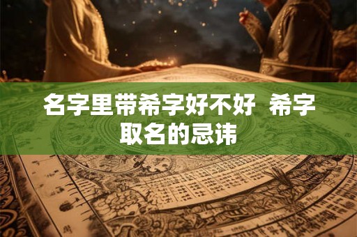 名字里带希字好不好  希字取名的忌讳