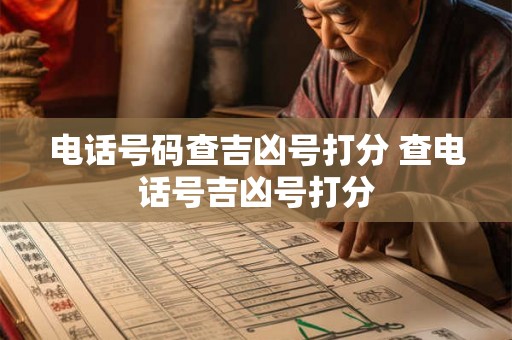 电话号码查吉凶号打分 查电话号吉凶号打分