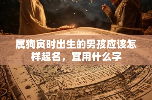 属狗寅时出生的男孩应该怎样起名，宜用什么字