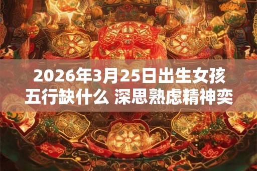 2026年3月25日出生女孩五行缺什么 深思熟虑精神奕奕
