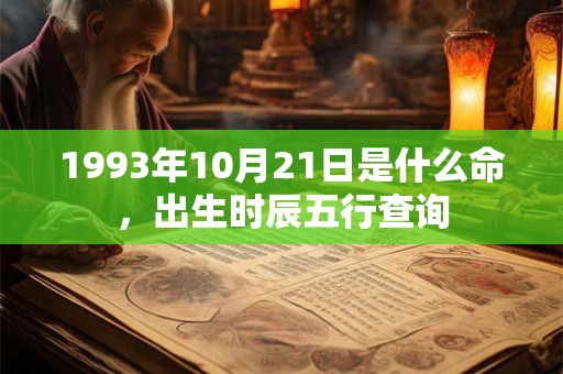 1993年10月21日是什么命，出生时辰五行查询