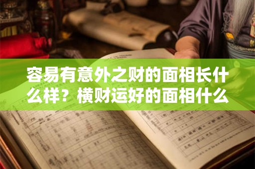 容易有意外之财的面相长什么样？横财运好的面相什么样？